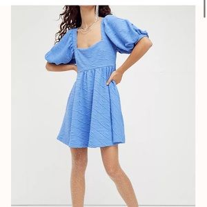 FREE PEOPLE VIOLET MINI DRESS BLUE XS
